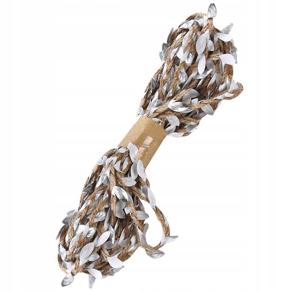 wstążka sznurek JUTOWY LIŚCIE 2m wstążka ozdobna EAN (GTIN) 5902388817780