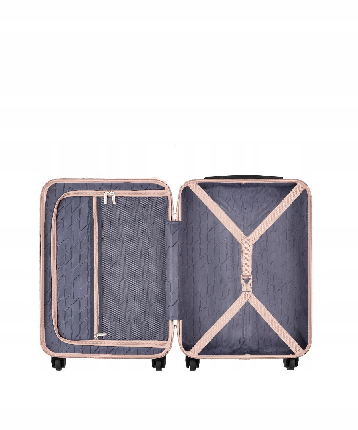 Walizka Kabinowa Podróżna Na Kółkach Twarda PUCCINI Różowa ABS028C-3C Model ABS028C-3C