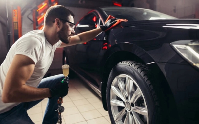 Rekawiczki Nitrylowe M MOCNE warsztat detailing Rozmiar rekawic 8 M