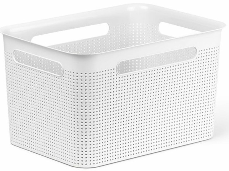KOSZYK KOSZ POJEMNIK PUDEŁKO PLASTIKOWE BRISEN ROTHO BIAŁY 16 L