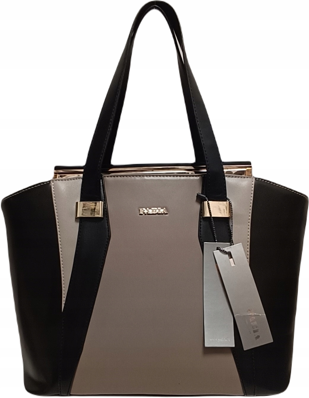 Klasika shopper bigiel Pabia Bag 4180-019 taupe černá šedá