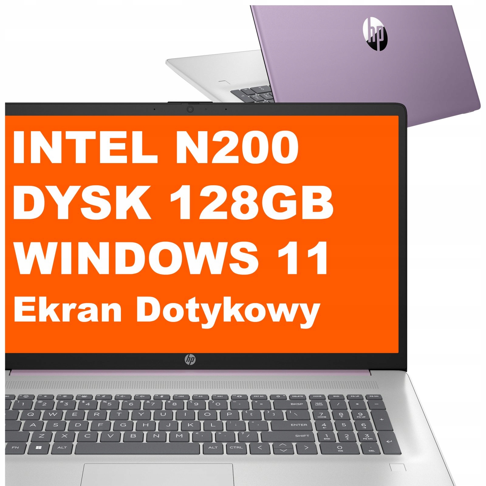 Laptop Hp 17-cn N200 8GB 128GB Ufs Intel Uhd Hd+ Dotyk Win 11 Fioletowy