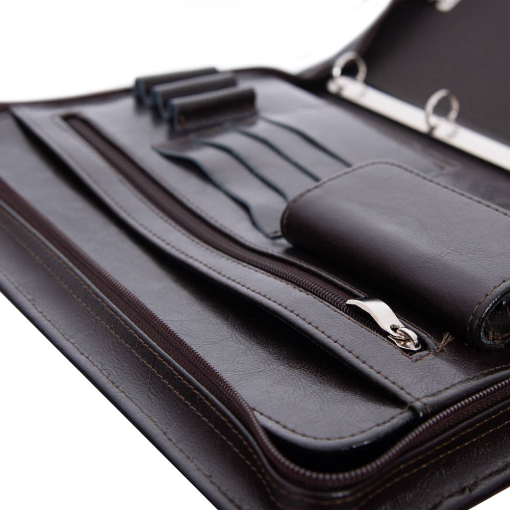 Skórzany biwauar brązowy czekolada aktówka Tizano BWS07 Kolor brązowy