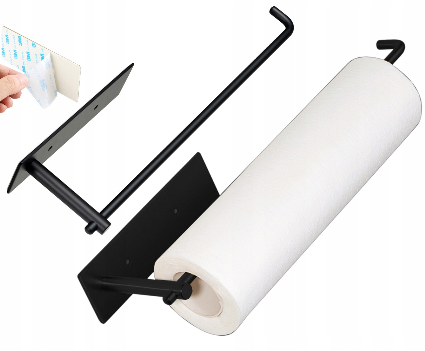 WIESZAK UCHWYT CZARNY RĘCZNIK PAPIEROWY KUCHENNY Stan opakowania oryginalne