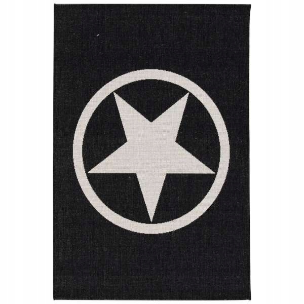 

Dekoria Dywan Modern Star black/wool 67x13 kremowy