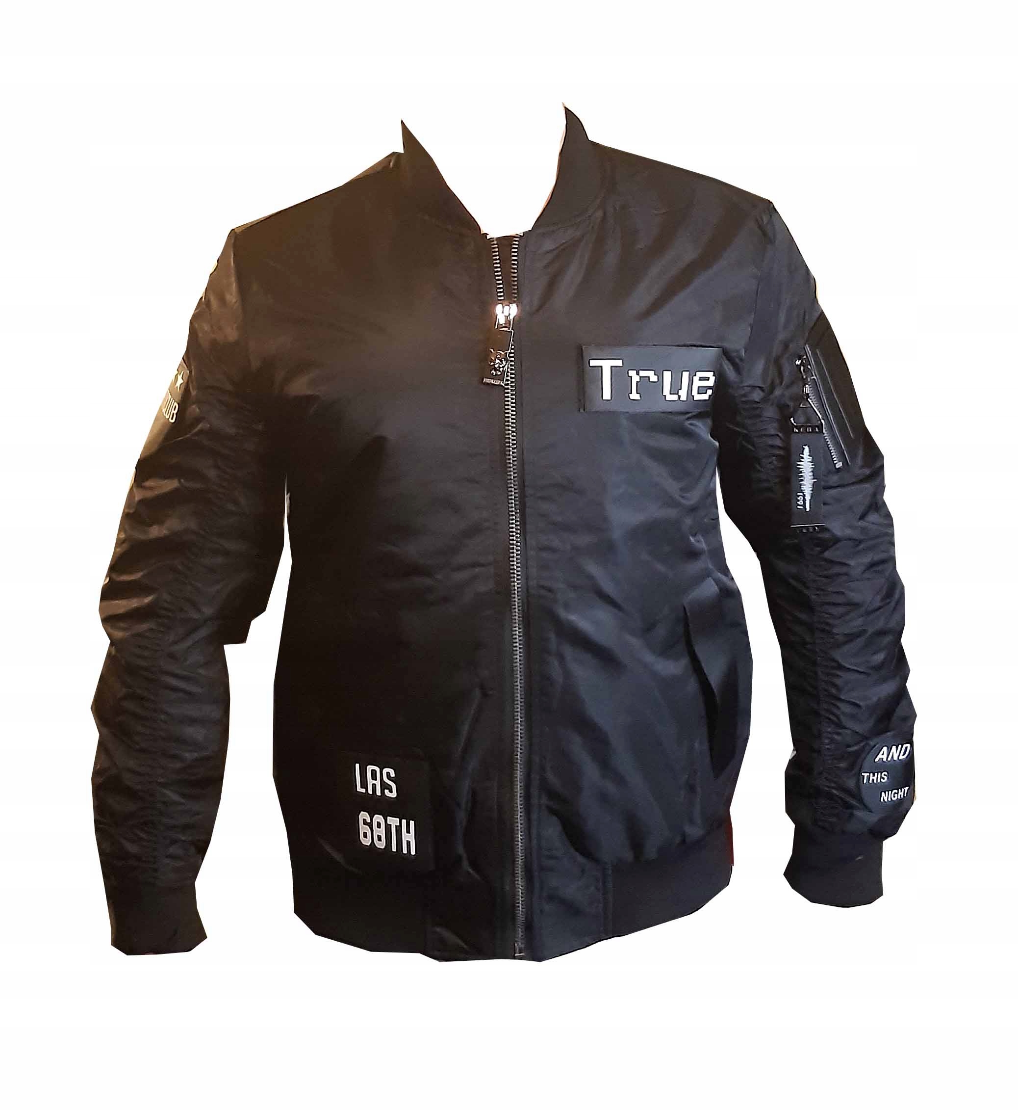 

Kurtka Bomberka Męska Pilotka Naszywki XXL czarna