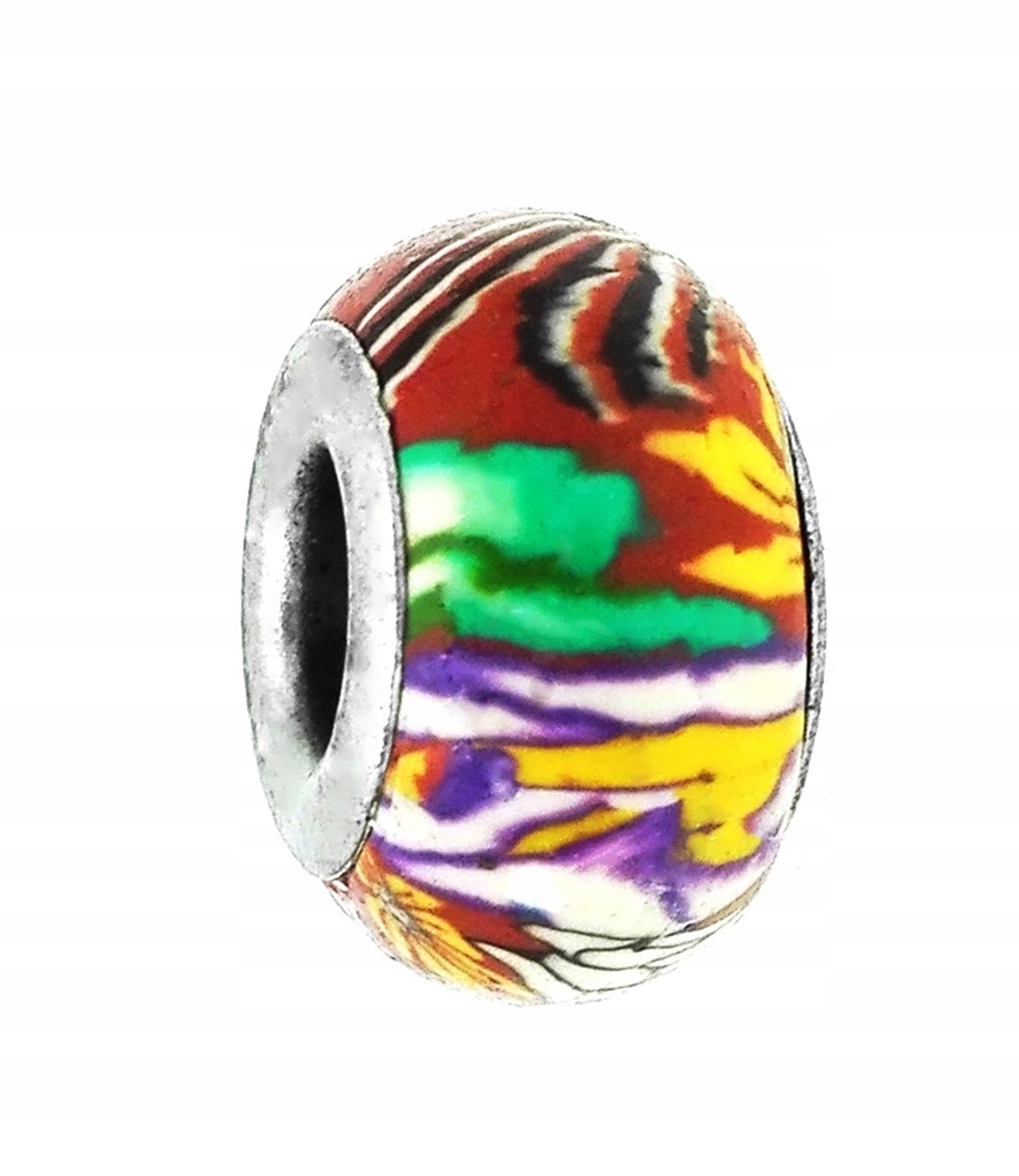 

Zawieszka beads drewniany motyw roślinny