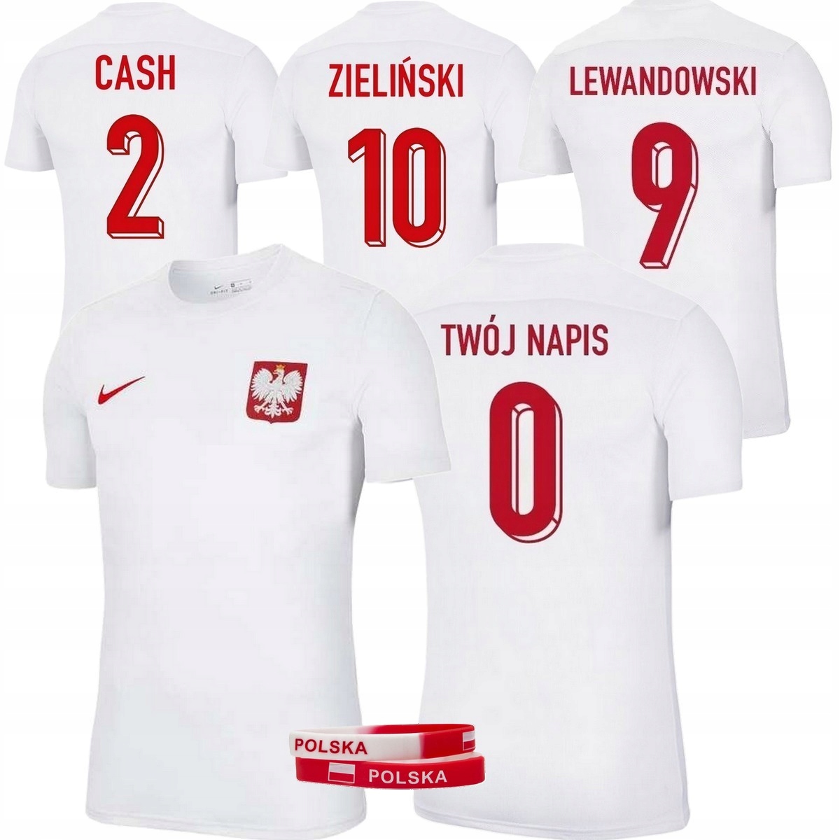 Nike Koszulka kibica Polska Reprezentacja dziecięca 147-158 twój nadruk