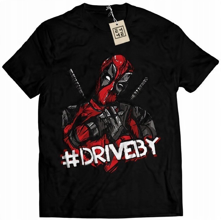 

Koszulka Męska Z Nadrukiem Deadpool Prezent XL