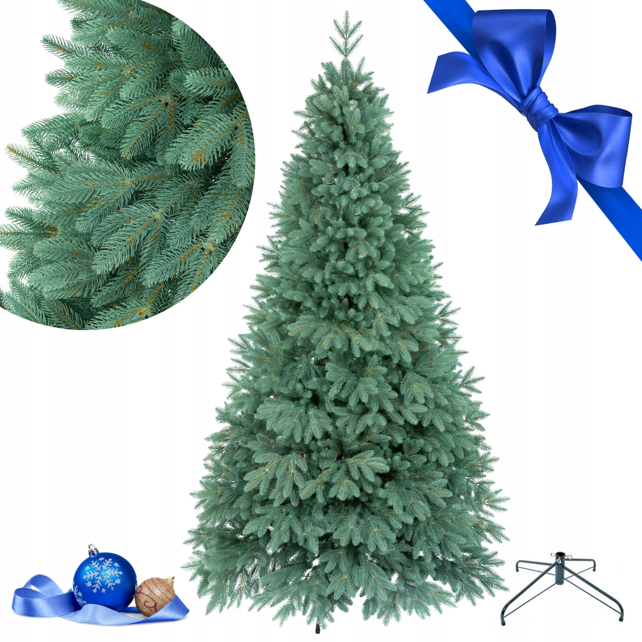 Exkluzívny umelý vianočný stromček 100 % Pe 3D Smrek Silver sky 180 cm Lux