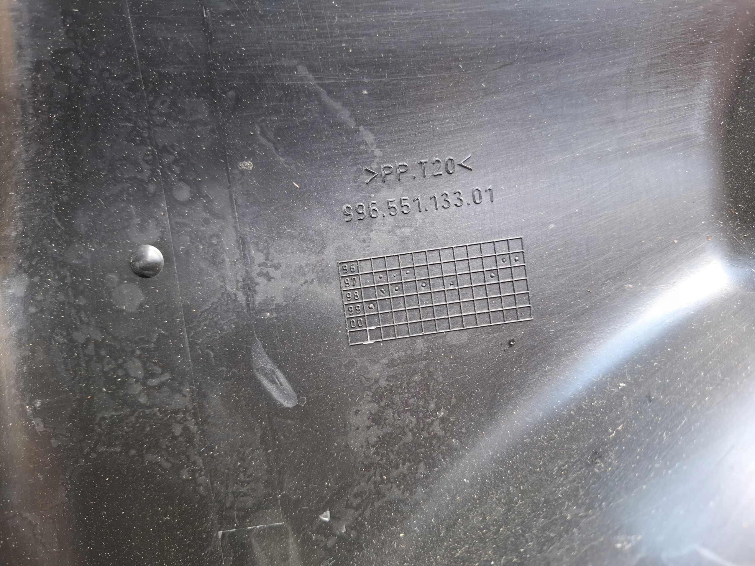cover under the window right PORSCHE BOXSTER 986