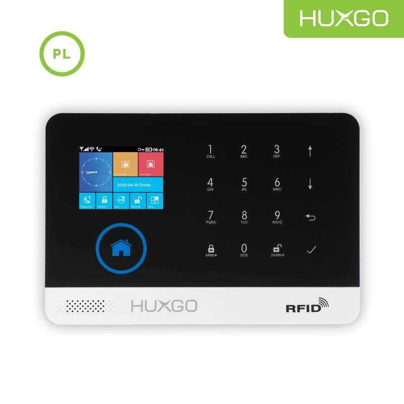 Alarm bezprzewodowy WiFi + GSM 4G LTE z aplikacją TUYA , HUXGO HXA003 4G Kod producenta HXA003 4G B R7D7 PS
