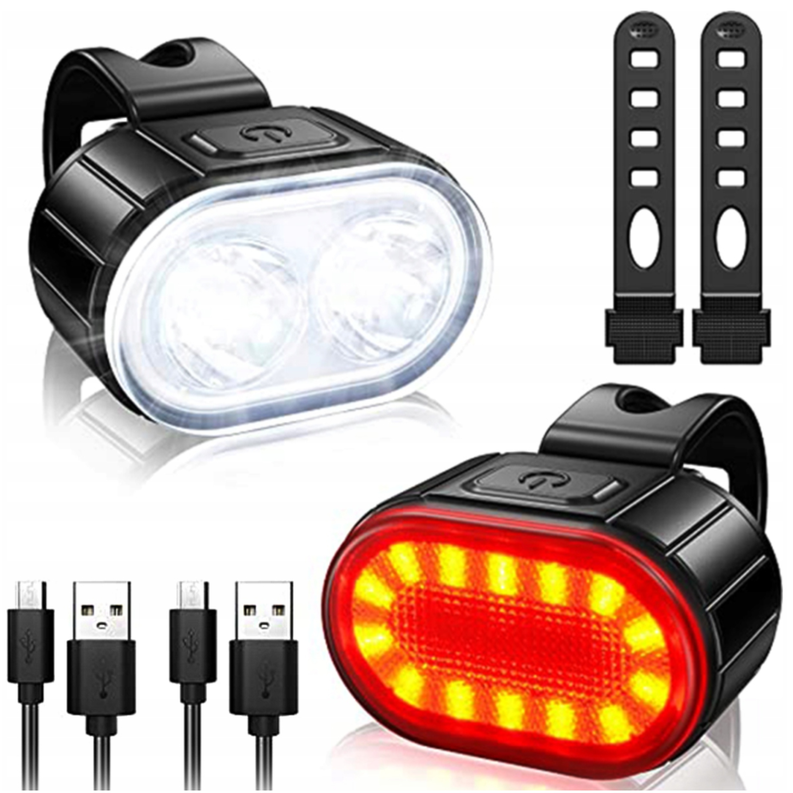 

Lampki Rowerowe Led Przód Tył Zestaw Do Roweru Usb