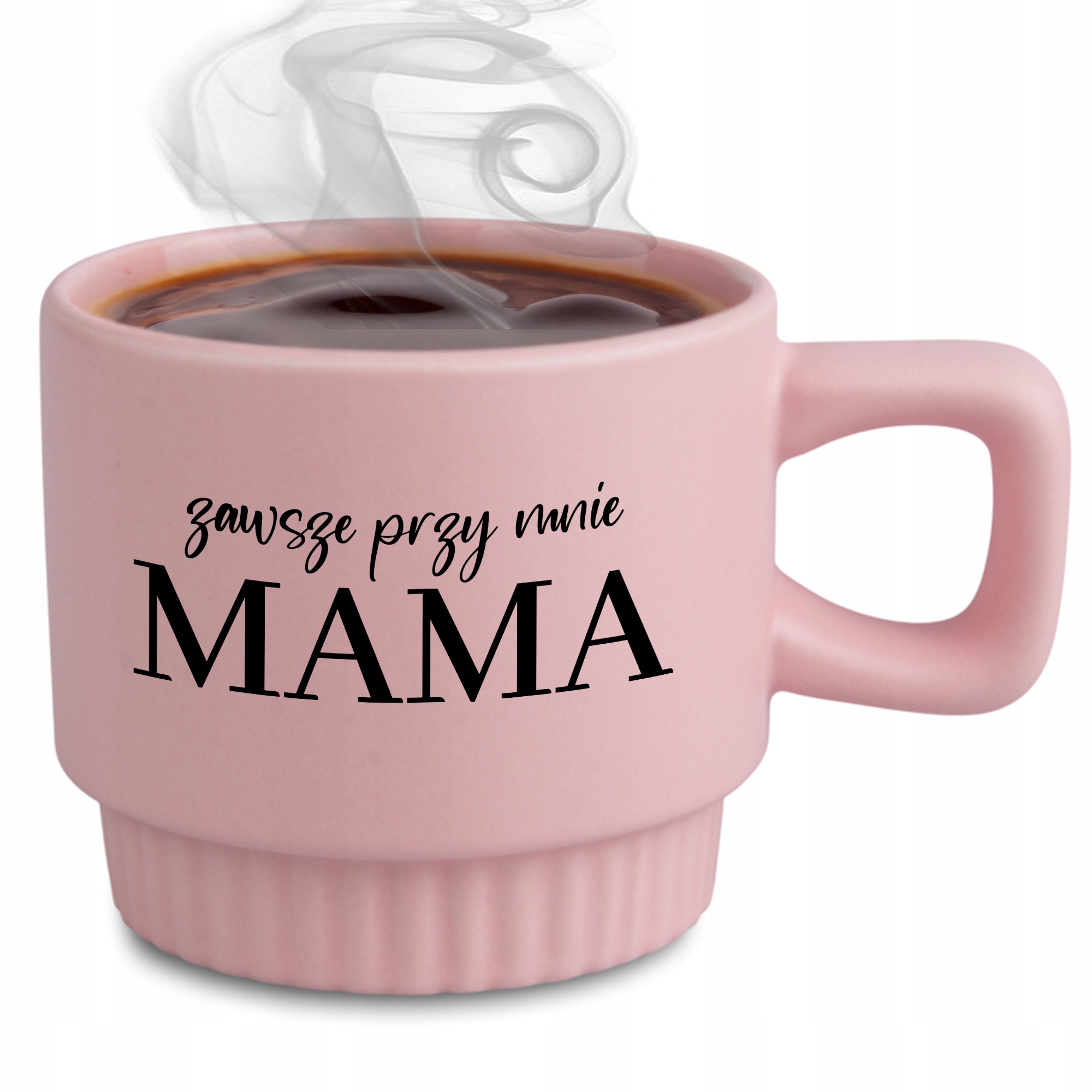 Ružový Ryhovaný Hrnček Ako Darček Pre Mamu Ku Dňu Matiek Vždy Pri Mne