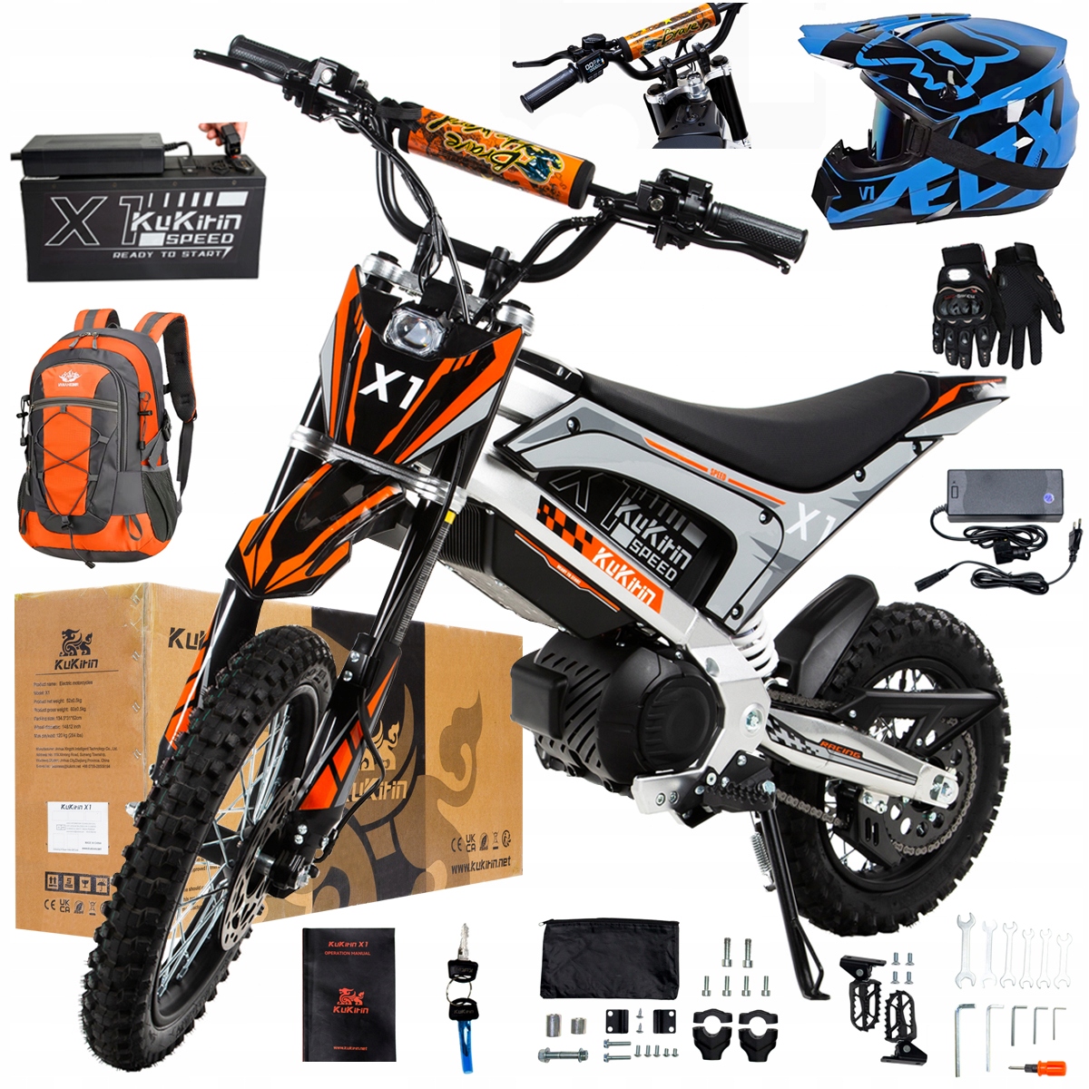 Kukirin X1 2026 Nové terénní elektrické vozidlo 2000W50KM/H 48V20.8Ah 14''