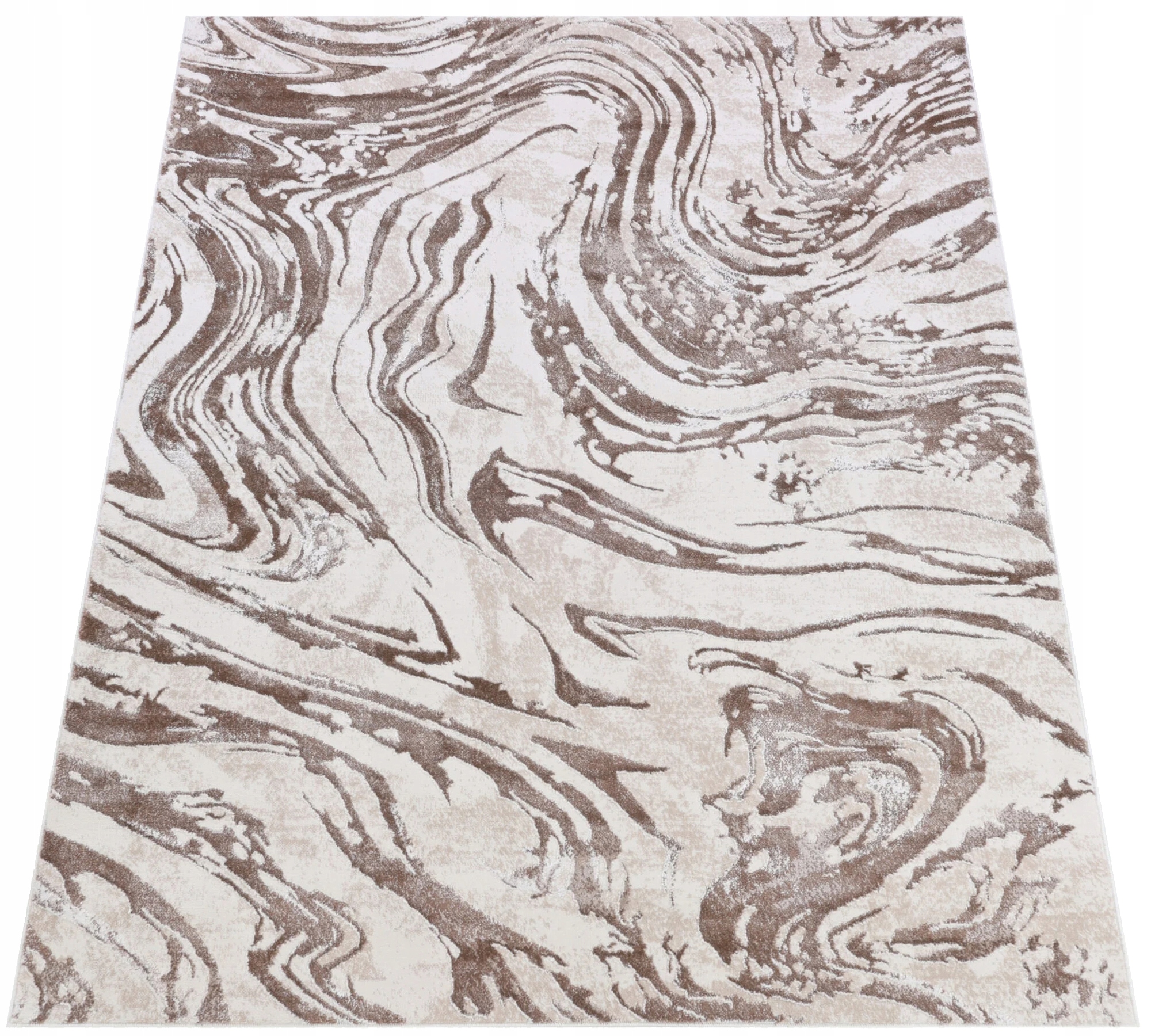 Koberec Komo 120x170 Stylový Moderní s Leskem béžový hnědý w04