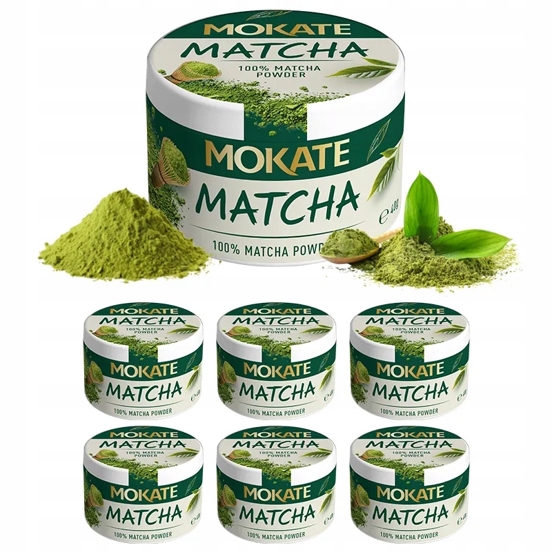 Mokate Matcha Pure 40 g Tradycyjna Zielona Herbata w Proszku Premium x 6