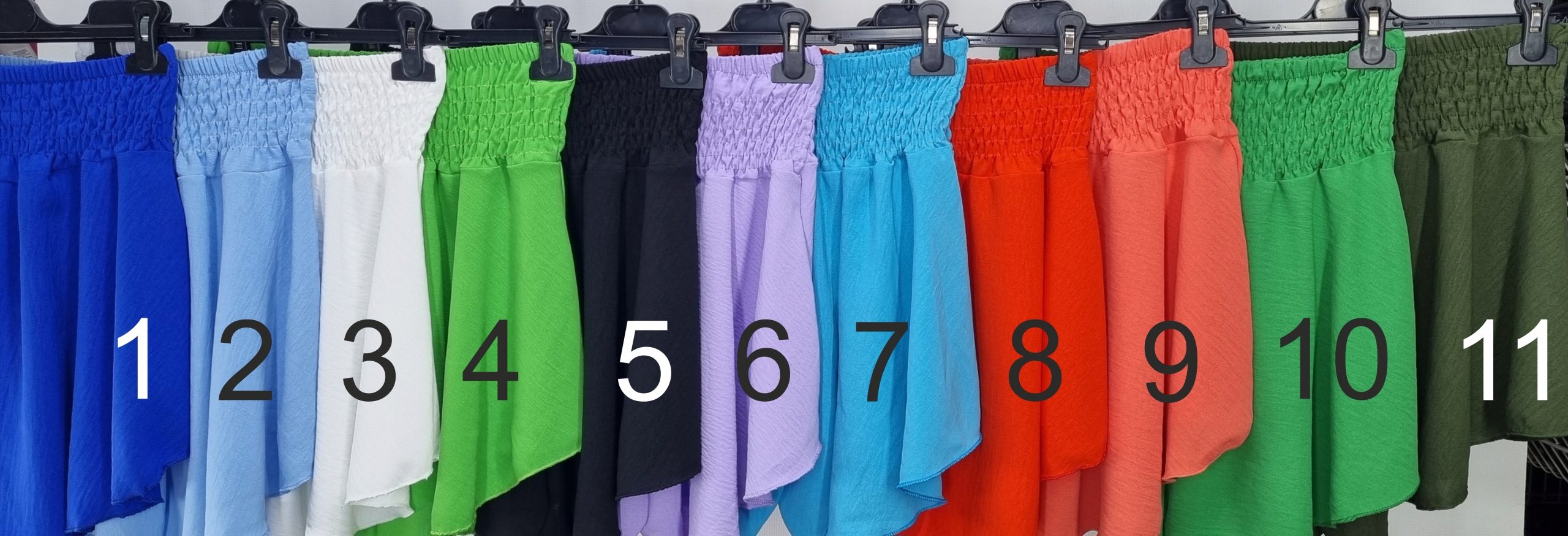 SZEROKIE luźne SPODENKI damskie SPÓDNICO SPODENKI Wzór dominujący bez wzoru