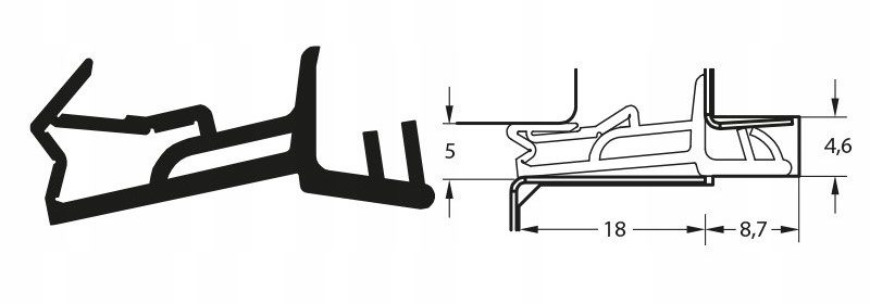 USZCZELKA DRZWI ZEWNĘTRZNYCH JASNY BRĄZ 5002 3 mb Kod producenta ZWN 5002