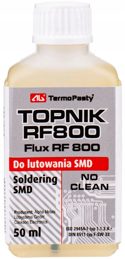 

Topnik Rf 800 Z Pędzelkiem 50ml Lutowanie Smd