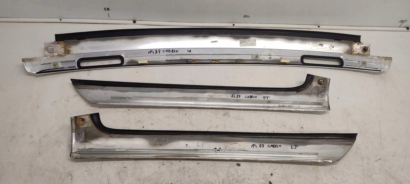 moulding mouldings windows windscreen komplet Audi A4 B7 Cabrio 2,0 TDI