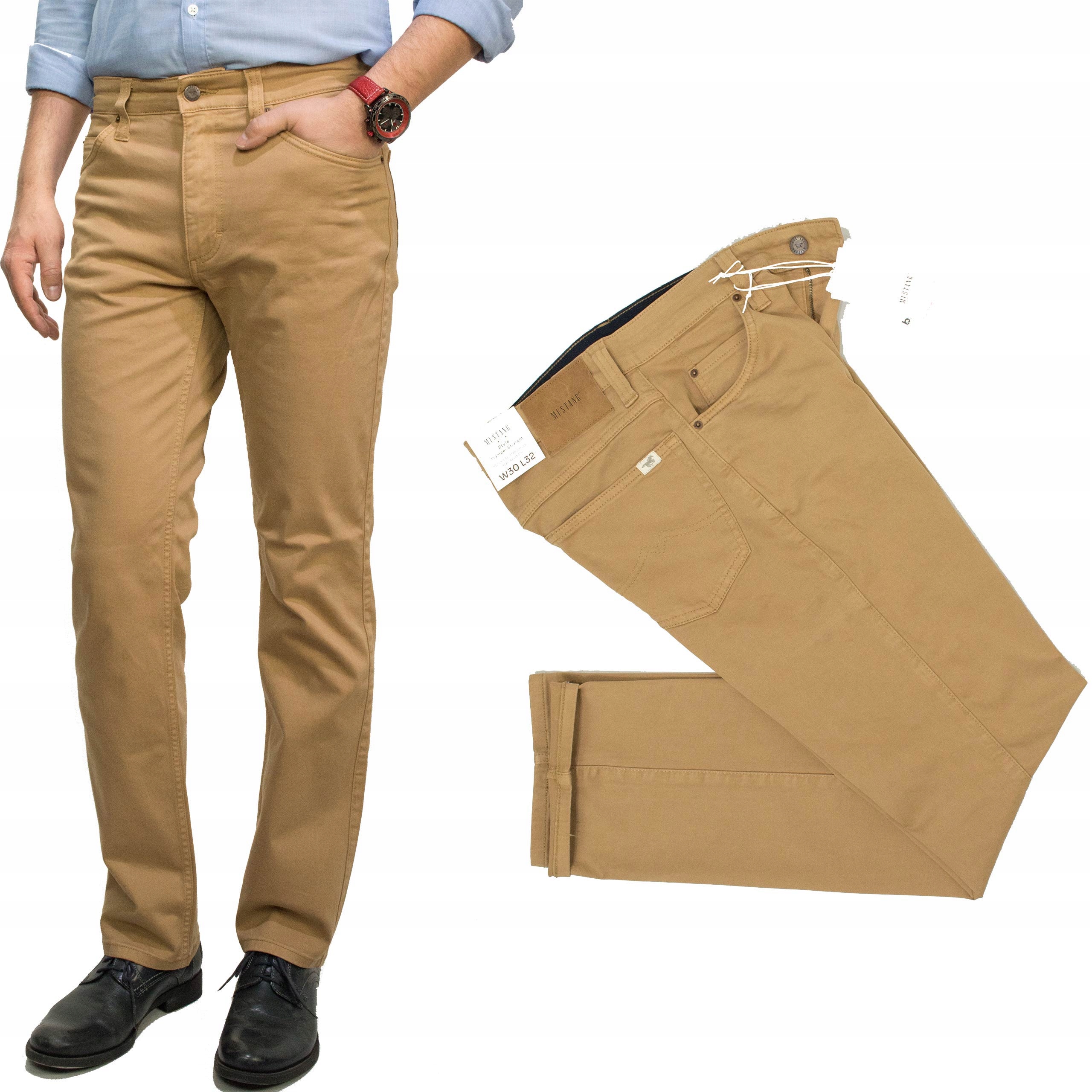 Mustang Tramper Straight Spring 3142 pánské klasické kalhoty W38 L34