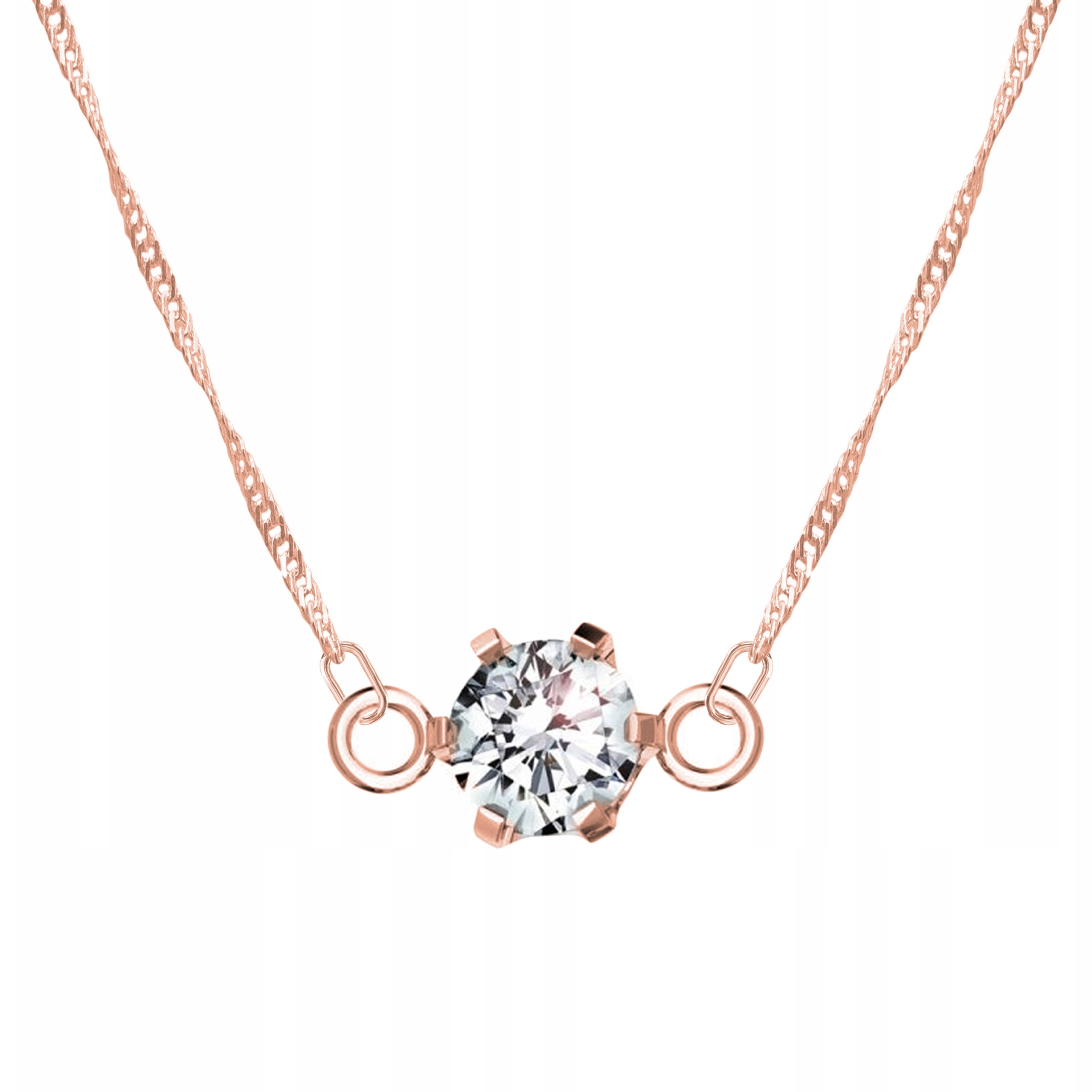 Řetízek zlatý náhrdelník 925 Zirkon Kámen