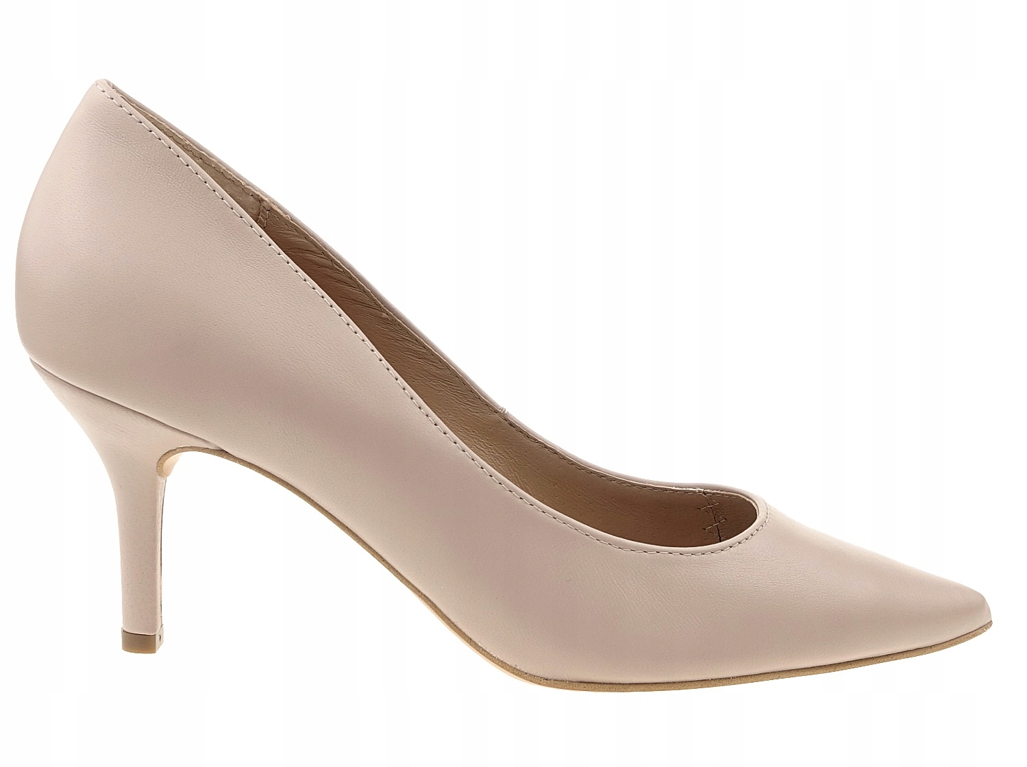 Ryłko Estima czółenka szpilki 7Y203 T8 beż, skóra 38.5