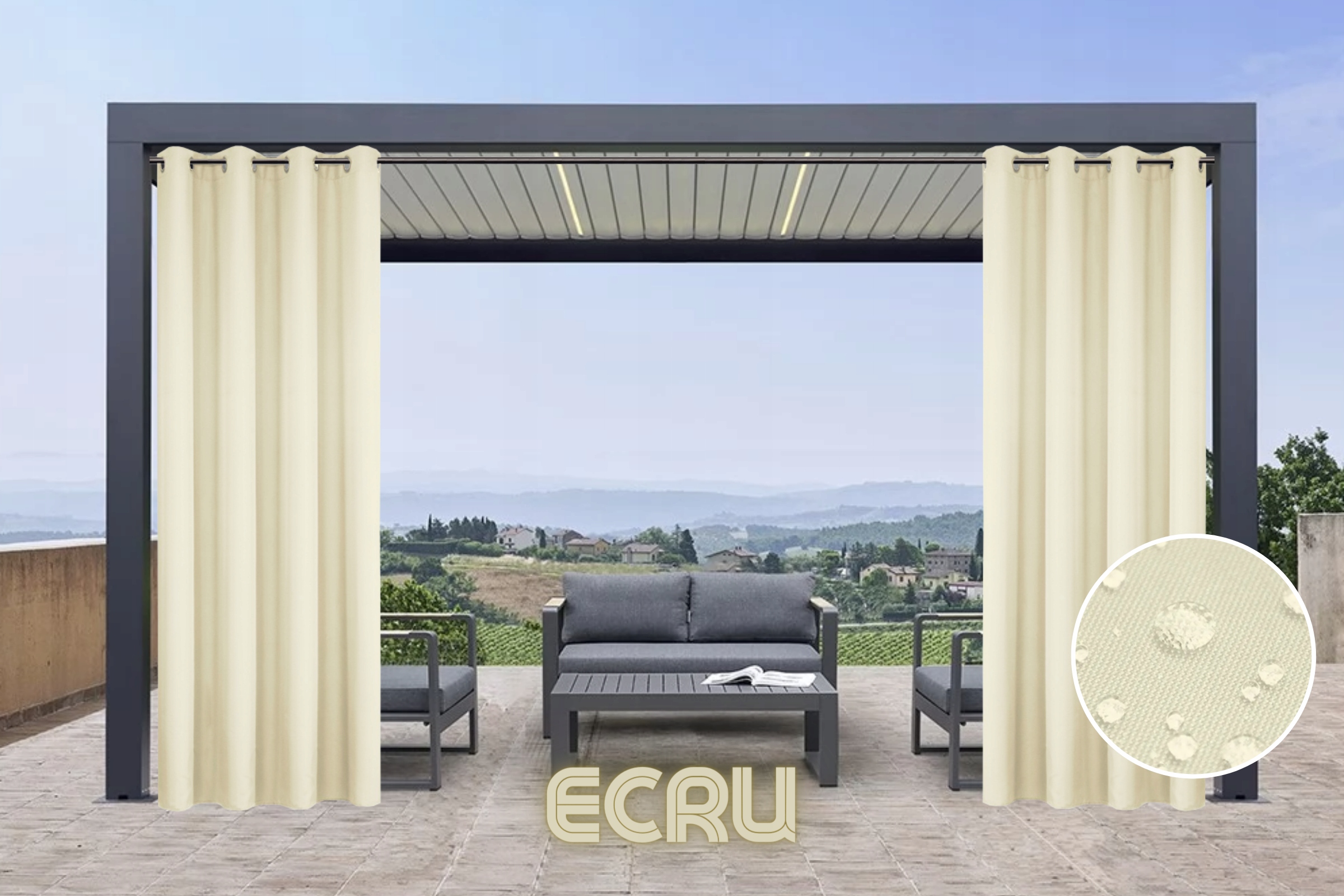 ZASŁONA WODOODPORNA 155x240 DO TARASU PERGOLI Producent inna