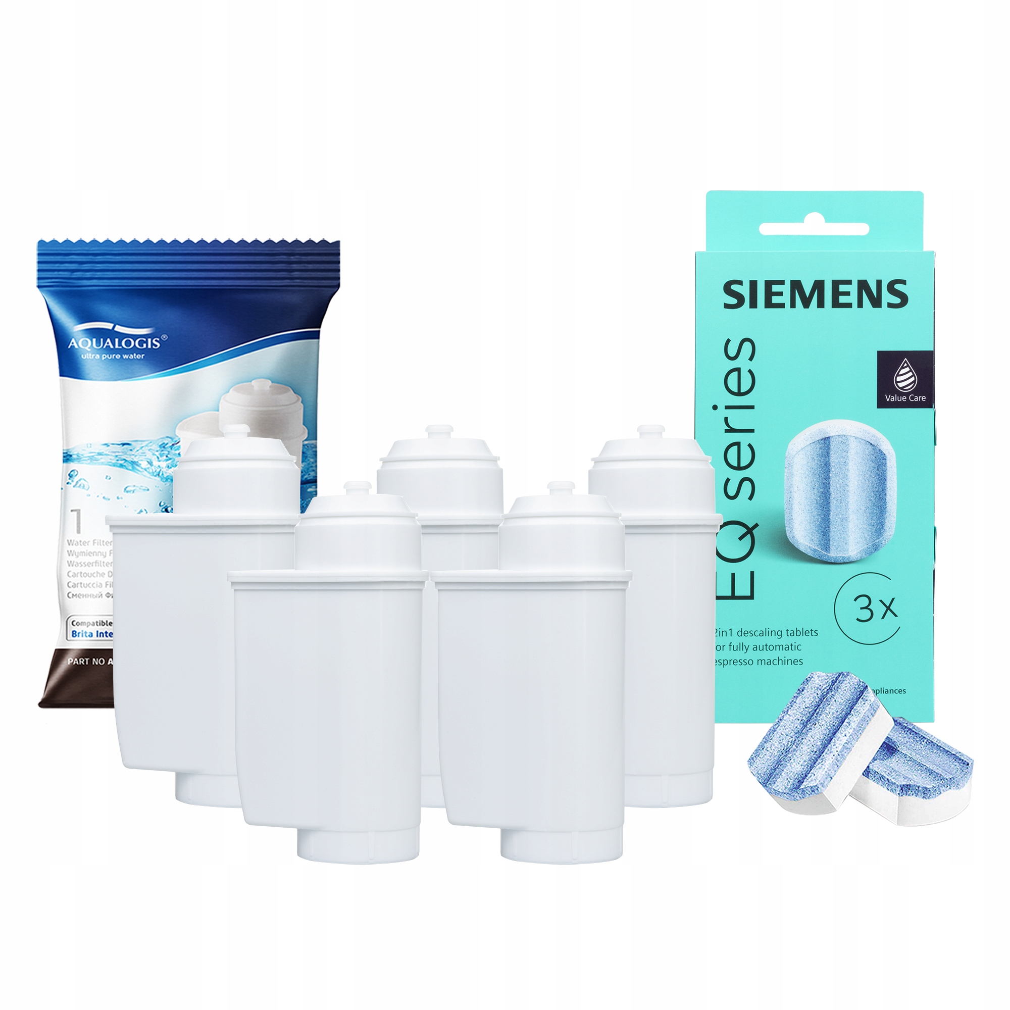 Odvápňovač Siemens TZ80002 5 x Filtr vody pro kávovar AL-Inte