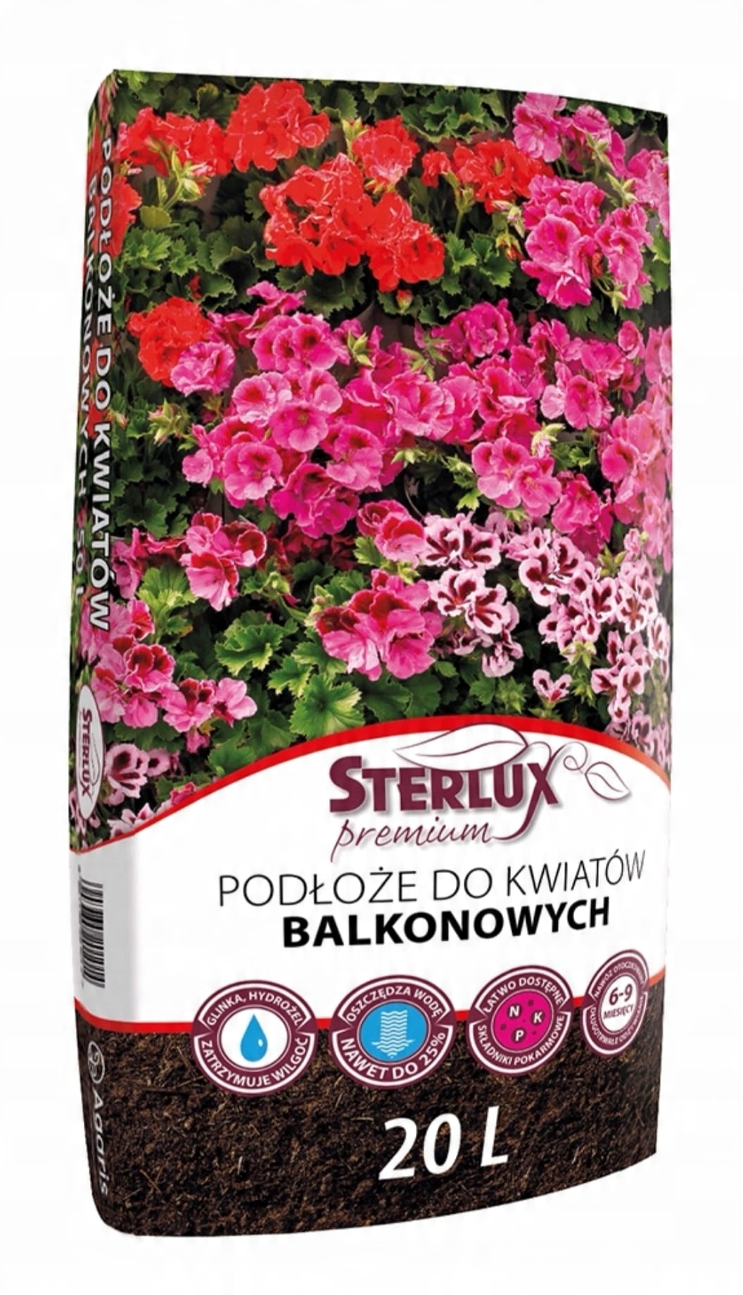 

Ziemia do kwiatów balkonowych Sterlux Premium 20L