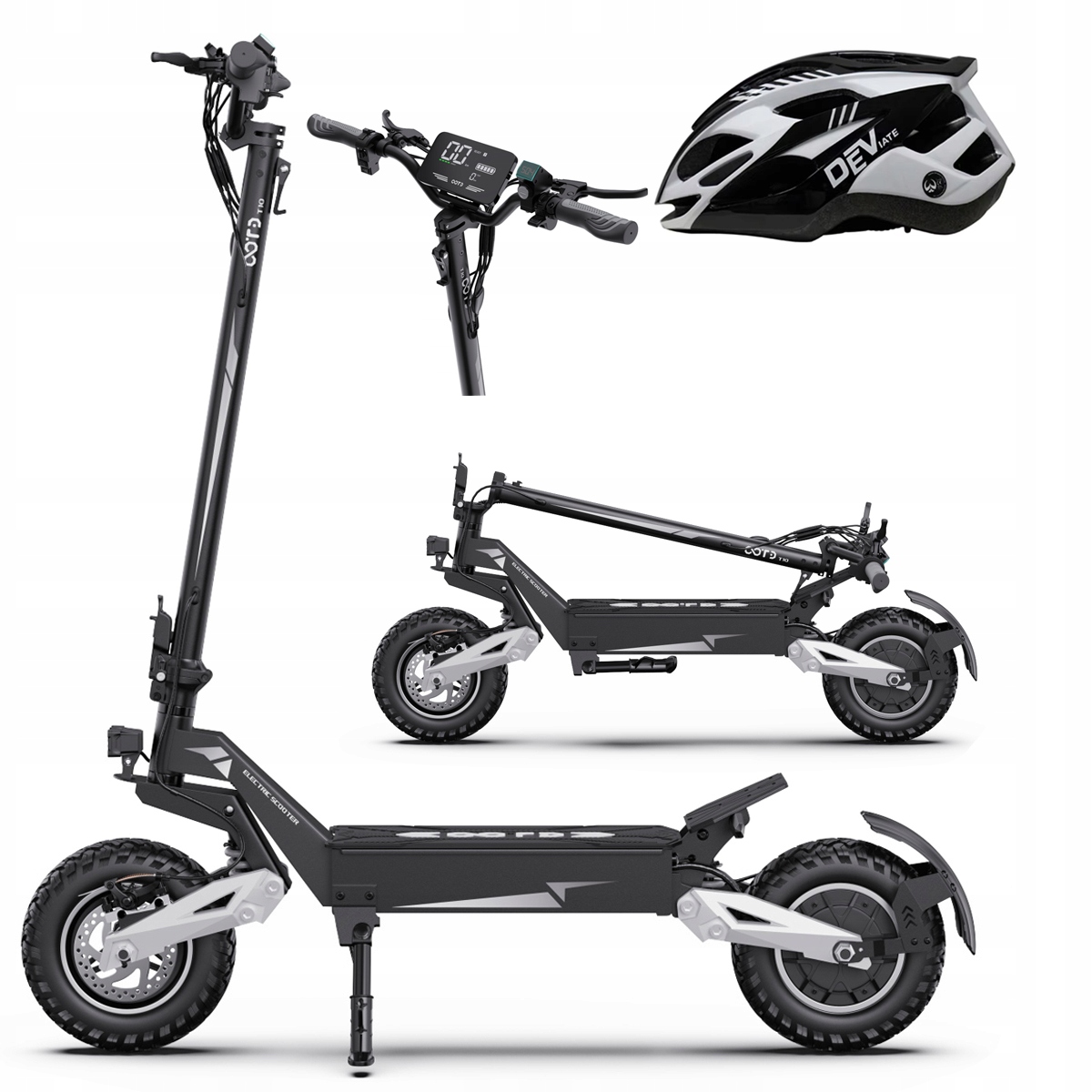 Ootd T10 skládací elektrická vozidla 900W 50KM/H 48V 13.5AH 45KM 11" Pl