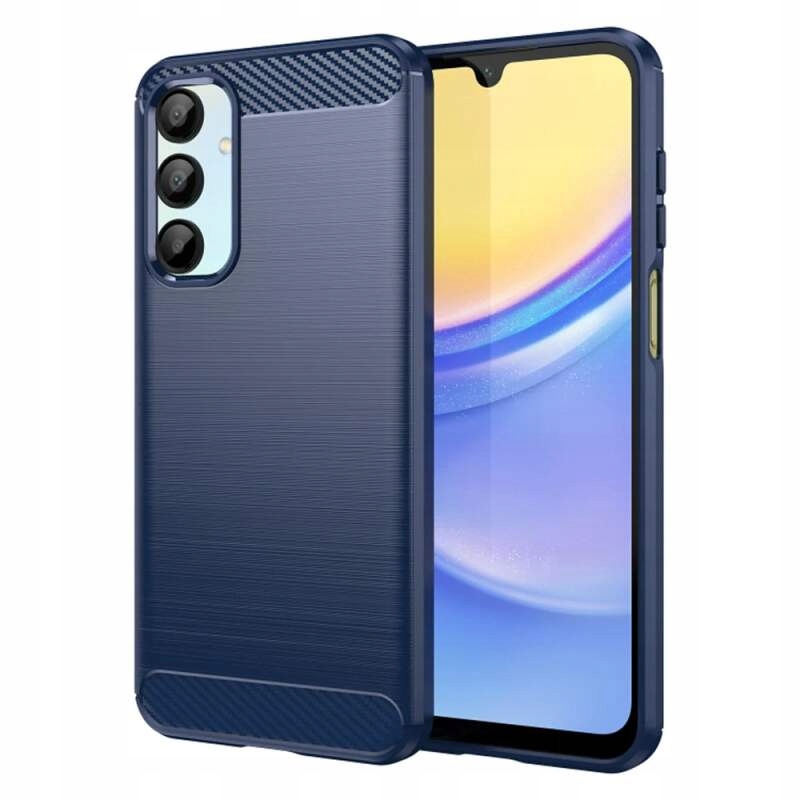 Techsuit Carbon Silicone etui na Samsung Galaxy A16 4G A16 5G niebieskie
