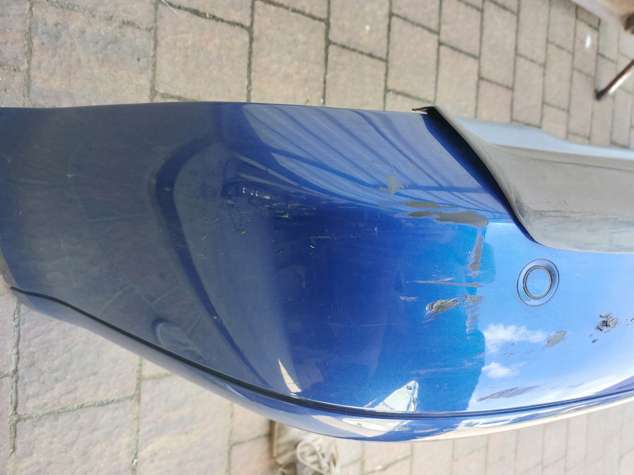 bumper rear part VW CADDY 12r PDC blue