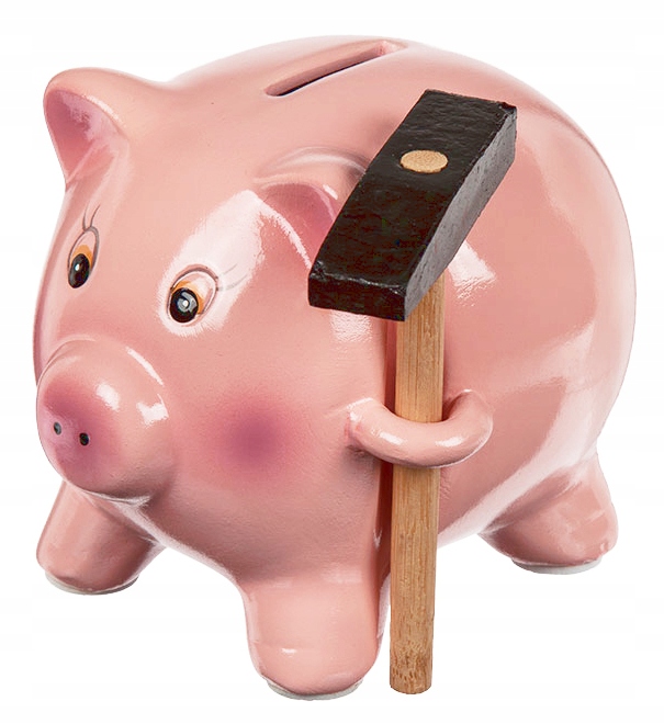 

Świnka Skarbonka Z Młoteczkiem Na Pieniądze Kasa