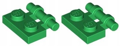 

Lego Płytka Uchwyt 1x2 Zielona (2540/4542391) x2