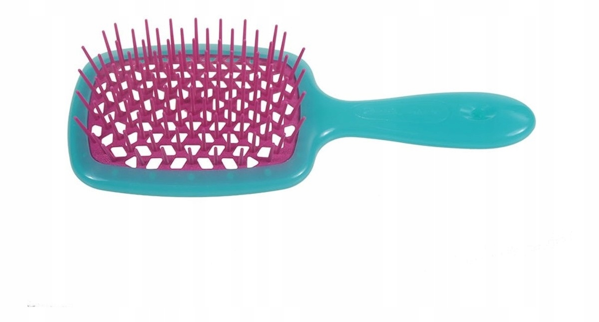 Janeke Superbrush kartáč na rozčesávání vlasů, tyrkysově růžový