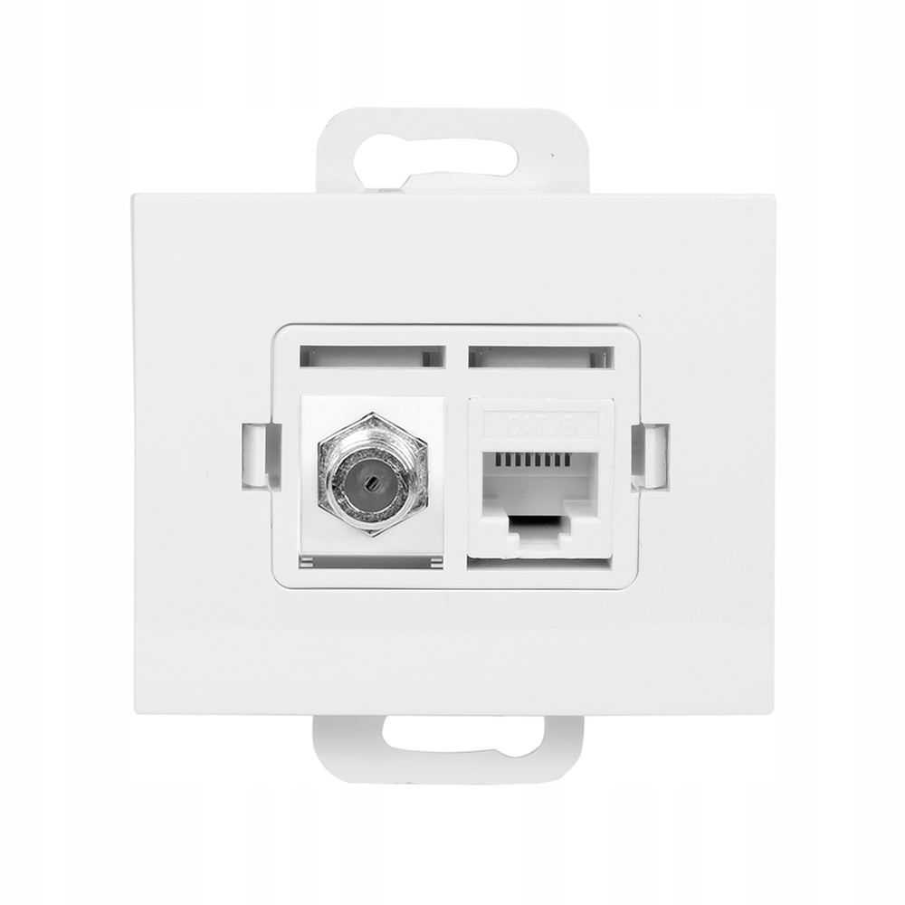 

Gniazdo Sat RJ45 kat 6 Onyx biały