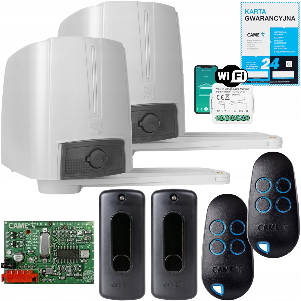 Came Fast FA70230 Cb Zestaw do bramy 4,6 m szeroki słupek 2 piloty Top WiFi