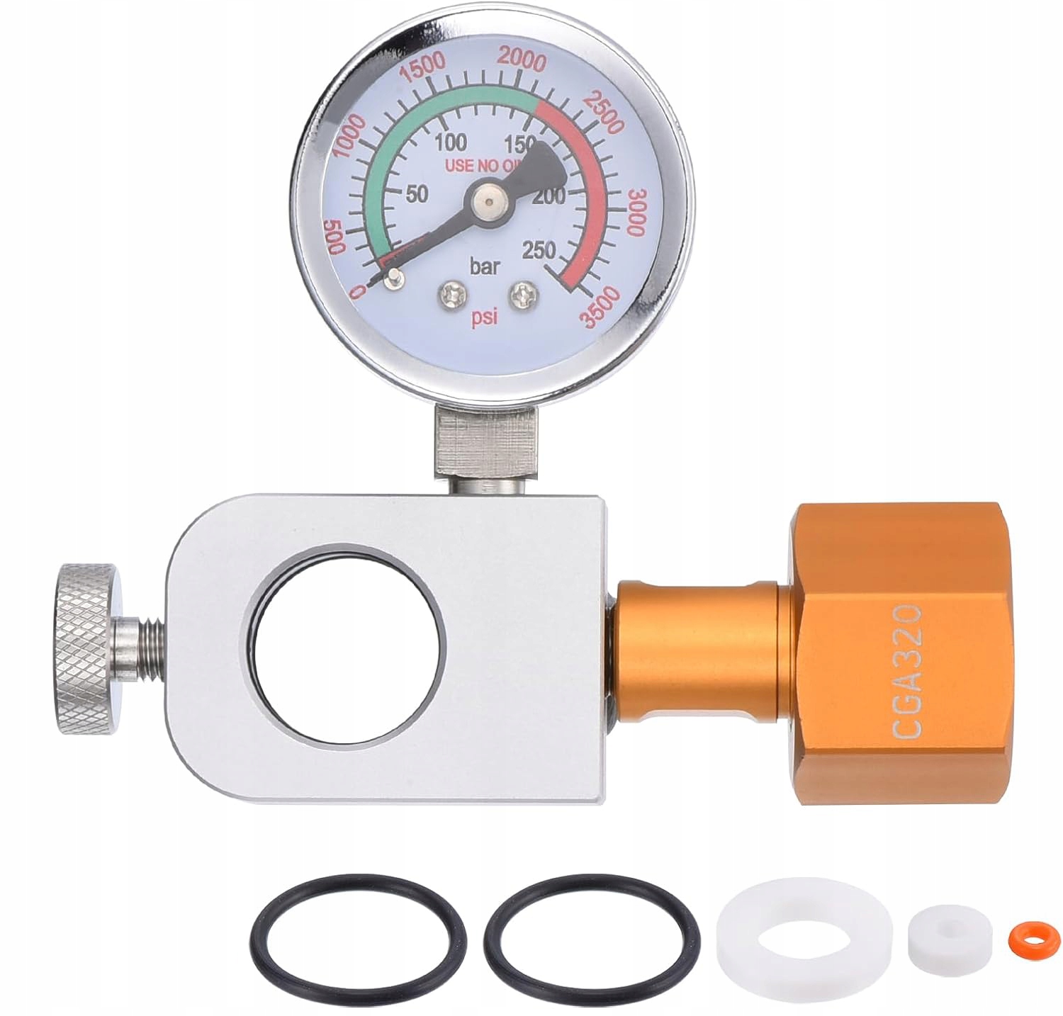 Przetoczka Adapter do szybkiego podłączenia CO2 z manometrem