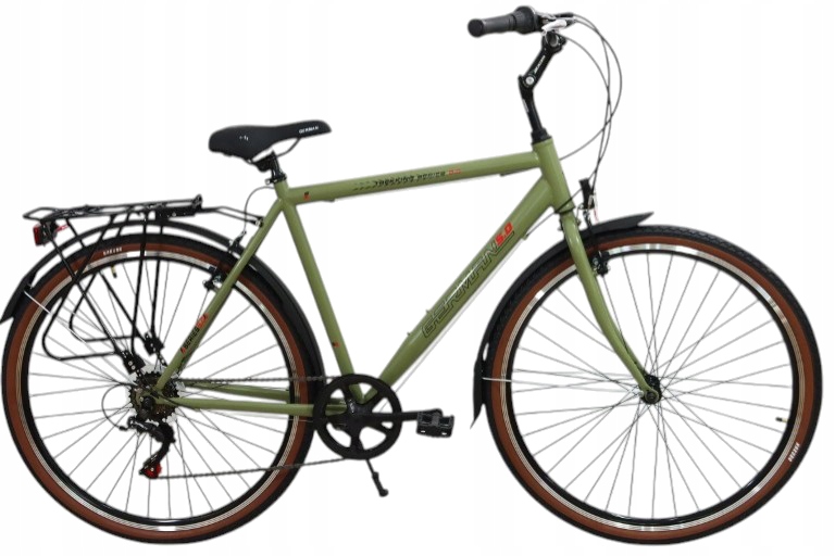 Męski Rower Trekkingowy 28 Cali Turystyczny Trekking Zielony Wycieczkowy