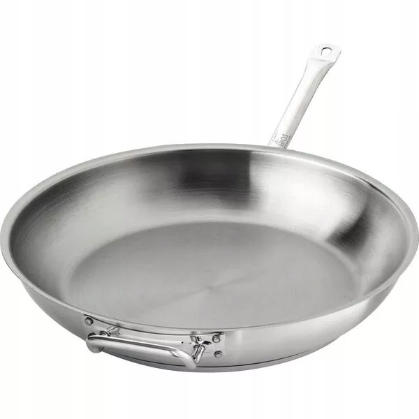 ilios Pánev 36 cm, s nerezovým povrchem a madlem