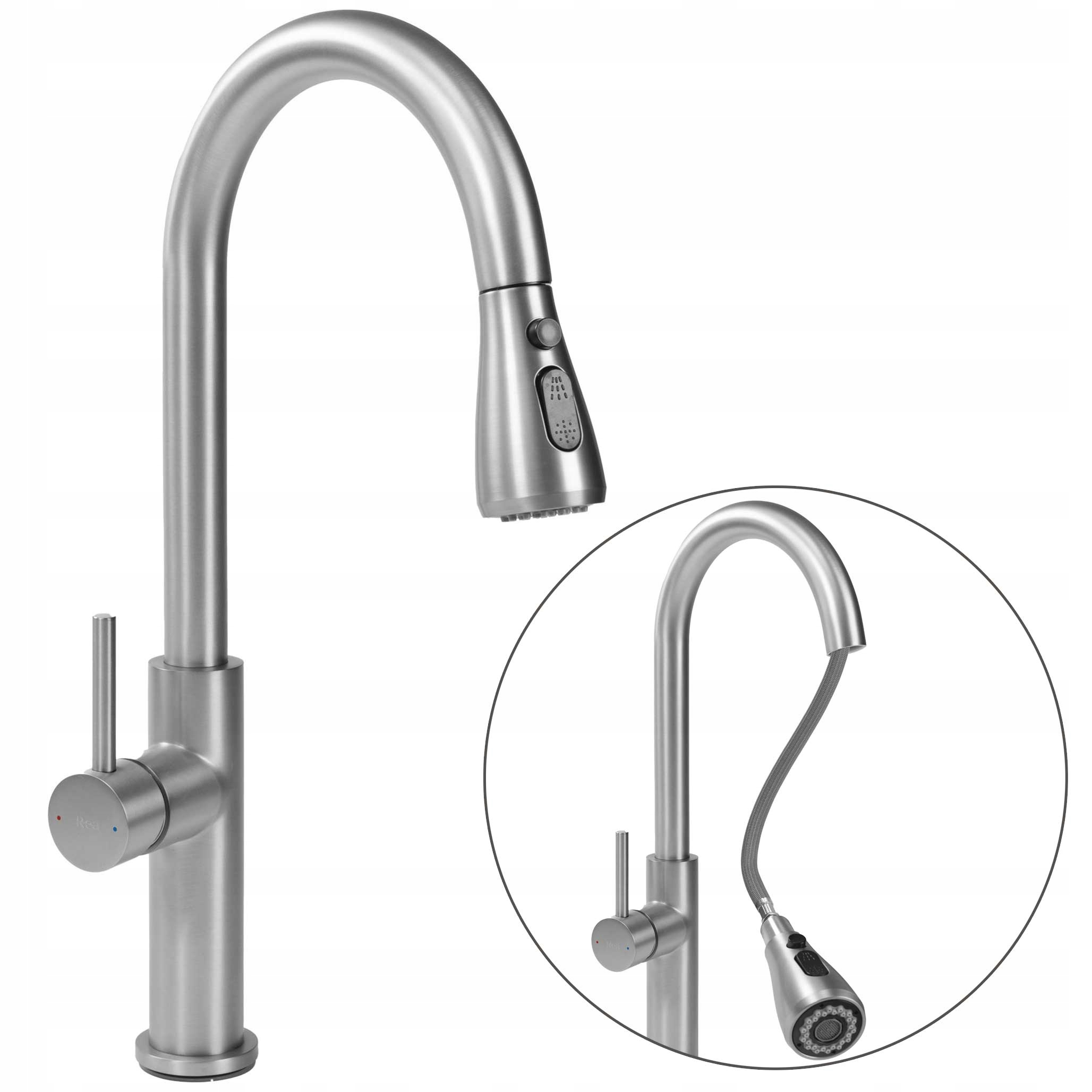 Vysoká kuchynská batéria Nest Chrom brúsená Rea