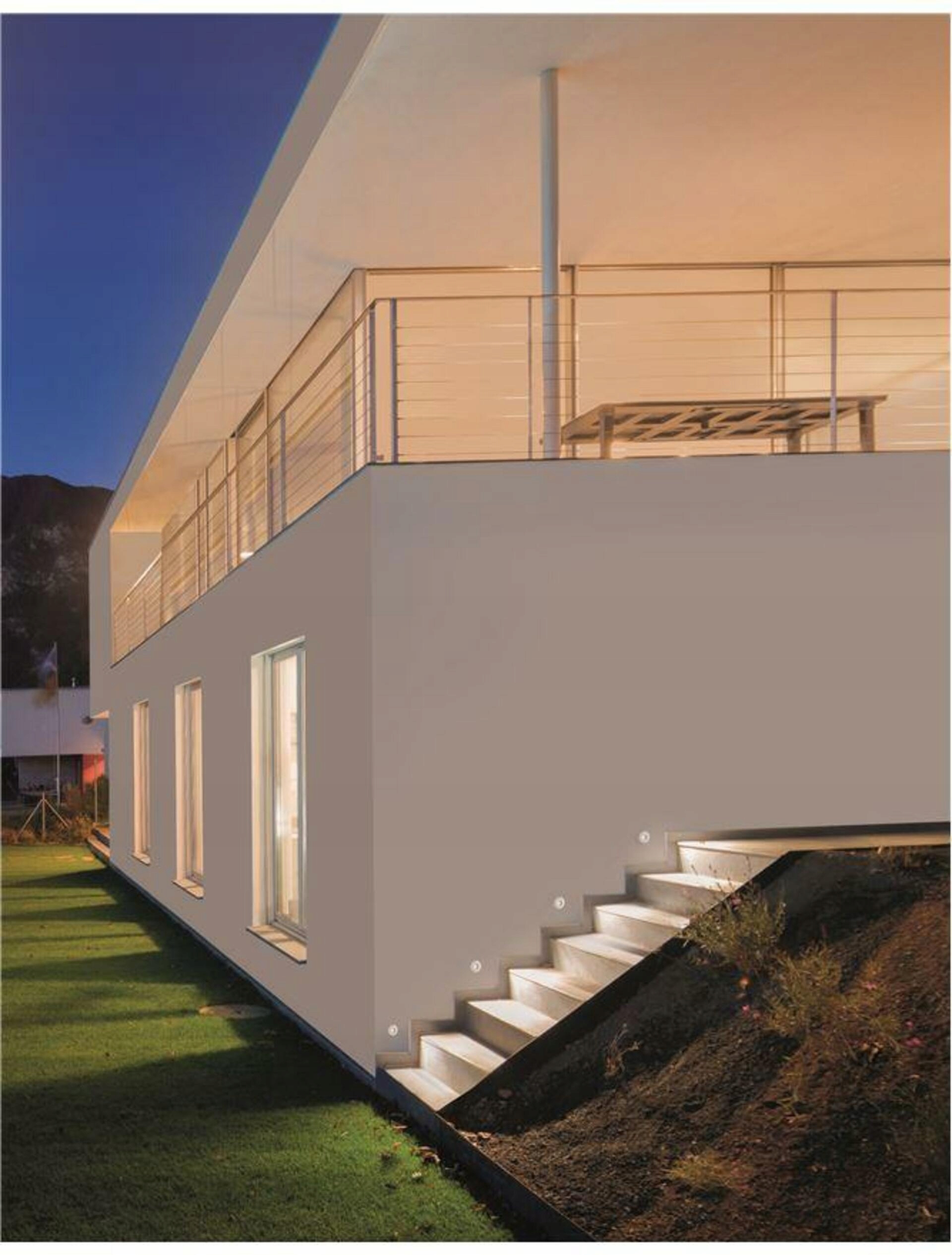 Nova Luce venkovní zapuštěné svítidlo do zdi Passaggio bílý hliník Led 1W 3