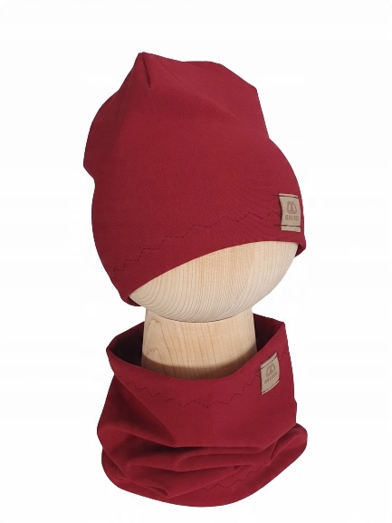 

Zestaw Czapka Zwykła + Komin Bordo 44-47cm Kolory
