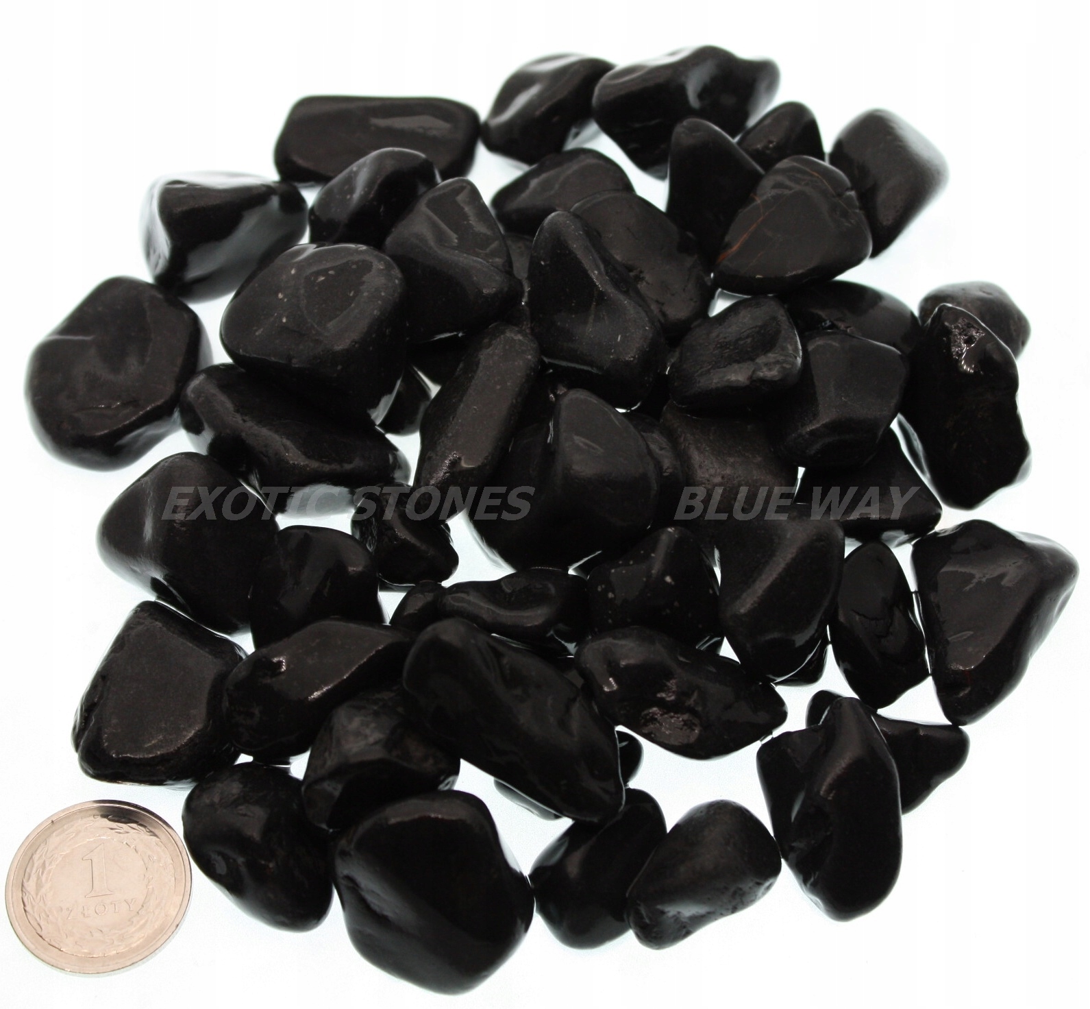 Černý oblázek do zahrady grafit italský Black Nero Ebano 15-25 mm 24 kg