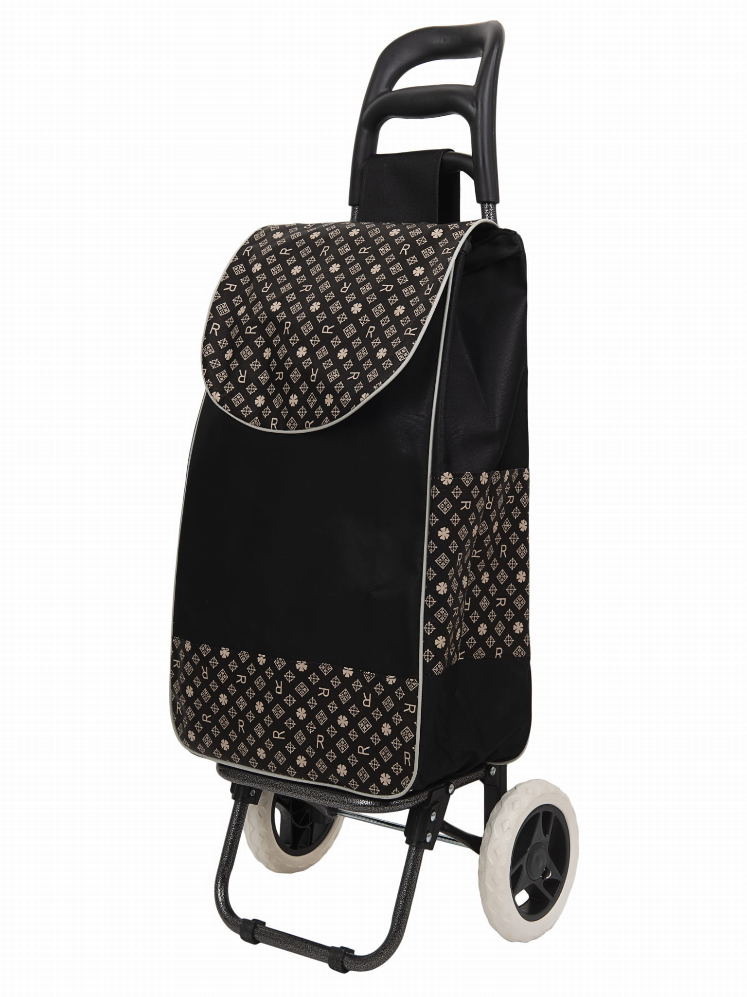 Wózek na zakupy zakupowy na kółkach składany z kieszeniami standard plus