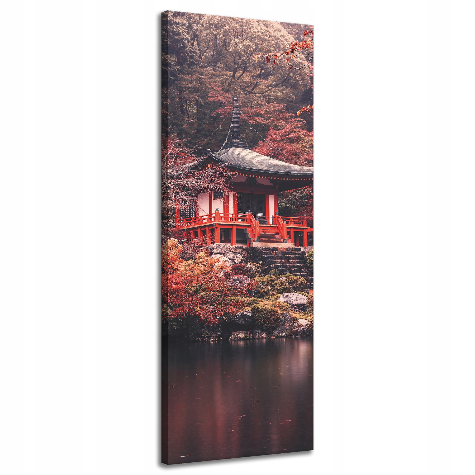 Obraz na plátně Stromy Barevné Japonský styl Klid 40x120 cm