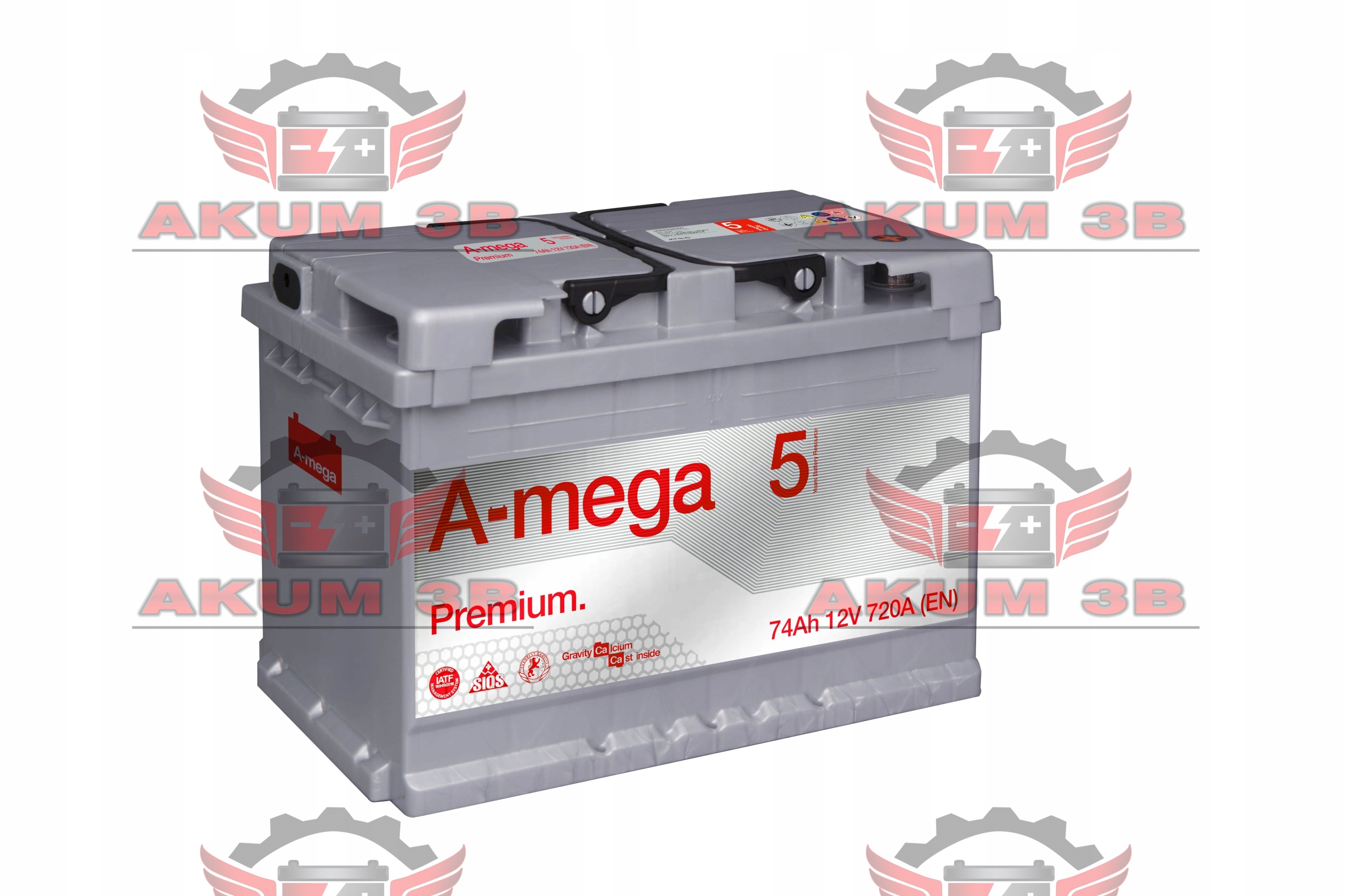 

Akumulator Amega Premium 74Ah 720A Odlewane płyty