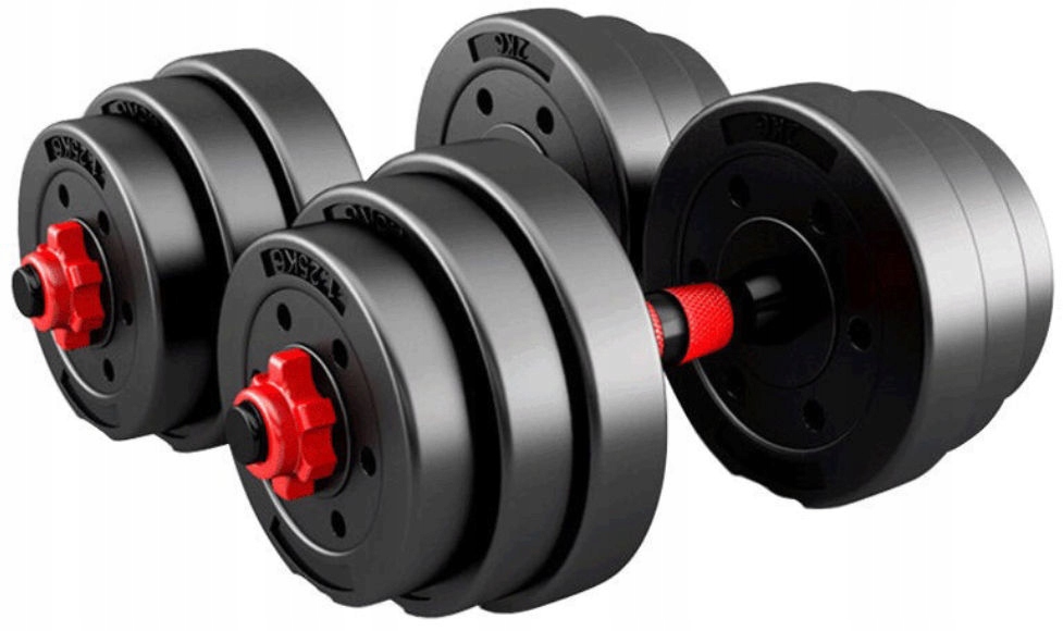 HANTLE REGULOWANE 20KG 2X10KG CIĘŻARKI ZE SZTANGĄ DO ĆWICZEŃ BICEPS TRICEPS Stan opakowania oryginalne